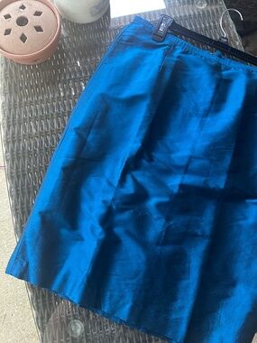Vintage Silk Skirt in Royal Blue with Lining